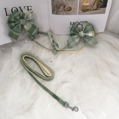 Pisică câine guler cu fundă harnas lesă reglabilă din nailon curea pentru sân pentru animale de companie frânghie de tracțiune haine pentru pisici vestă accesorii pentru cățeluș