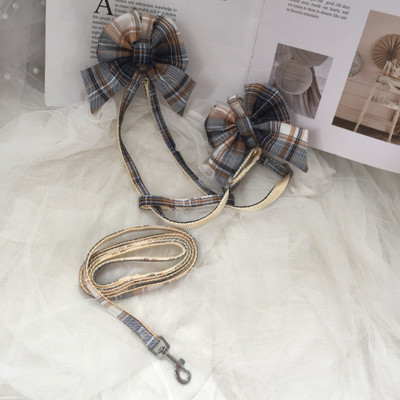 Pisică câine guler cu fundă harnas lesă reglabilă din nailon curea pentru sân pentru animale de companie frânghie de tracțiune haine pentru pisici vestă accesorii pentru cățeluș