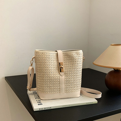 Ljetna torba za 2023. Torba preko ramena Ženska torba od slame od ratana na rame Ženska torba za slobodno vrijeme Ženska torba za plažu Mala shopping torba