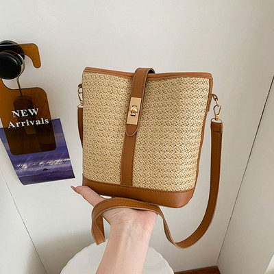 Ljetna torba za 2023. Torba preko ramena Ženska torba od slame od ratana na rame Ženska torba za slobodno vrijeme Ženska torba za plažu Mala shopping torba