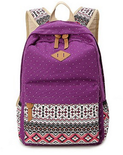 Naiste lõuend seljakotid Naiste seljakott Moe täpiline naiste koolikotid teismelistele tüdrukutele suur reisiseljakott Mochila