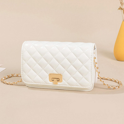 Γυναικεία κομψή τσάντα τσάντα μονόχρωμη καπιτονέ τσάντα σφεντόνα Ευέλικτη καθημερινή τσάντα αγορών Κομψή για ταξιδιωτικές διακοπές