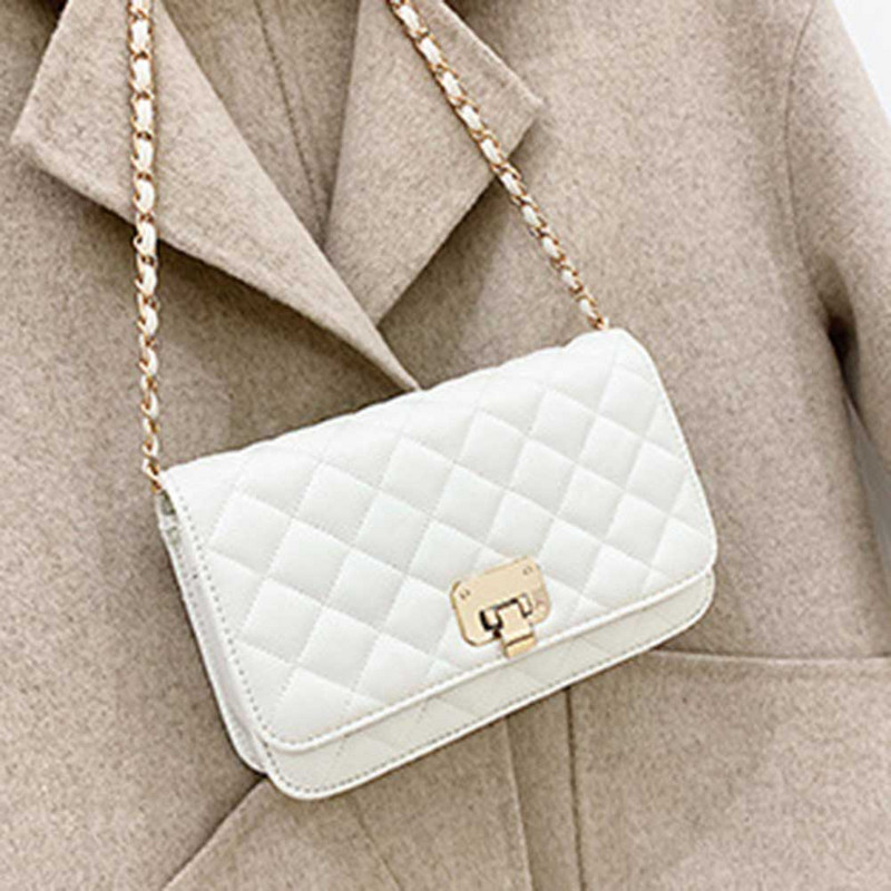 Γυναικεία κομψή τσάντα τσάντα μονόχρωμη καπιτονέ τσάντα σφεντόνα Ευέλικτη καθημερινή τσάντα αγορών Κομψή για ταξιδιωτικές διακοπές