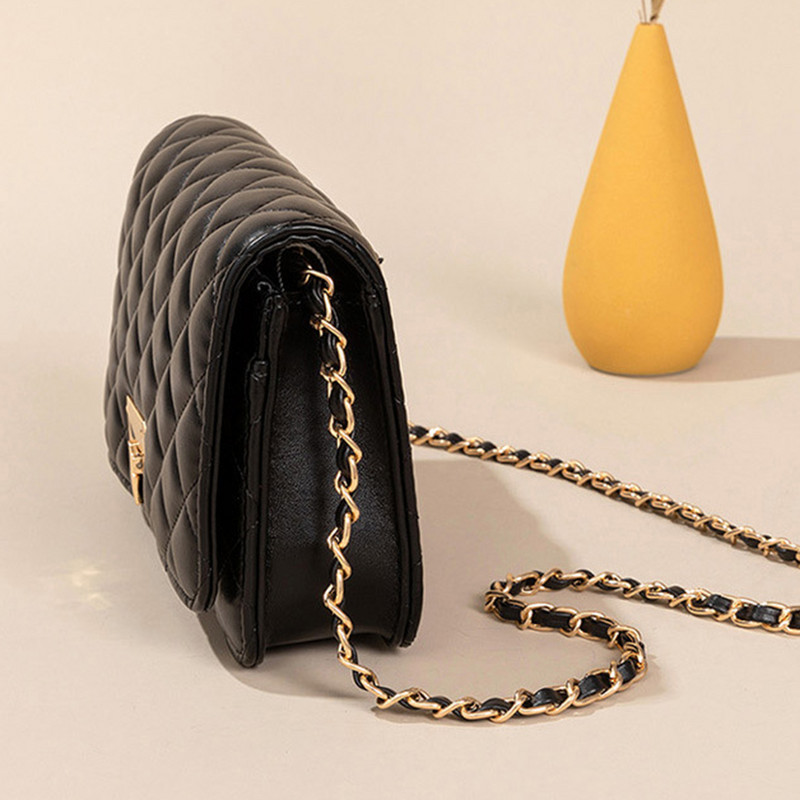 Γυναικεία κομψή τσάντα τσάντα μονόχρωμη καπιτονέ τσάντα σφεντόνα Ευέλικτη καθημερινή τσάντα αγορών Κομψή για ταξιδιωτικές διακοπές