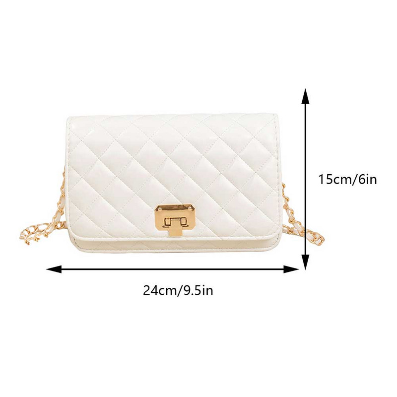 Γυναικεία κομψή τσάντα τσάντα μονόχρωμη καπιτονέ τσάντα σφεντόνα Ευέλικτη καθημερινή τσάντα αγορών Κομψή για ταξιδιωτικές διακοπές