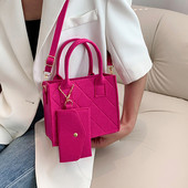 2023 m. moteriškas krepšys, viengubas veltinis ant peties skersinis krepšys Trend laisvalaikio rankinė Paprastas mažas kvadratinis krepšys Prabangi, elegantiška moteriška rankinė