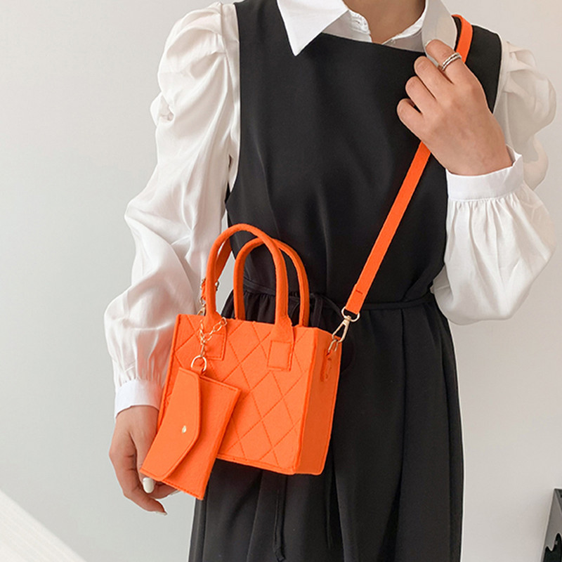 2023 m. moteriškas krepšys, viengubas veltinis ant peties skersinis krepšys Trend laisvalaikio rankinė Paprastas mažas kvadratinis krepšys Prabangi, elegantiška moteriška rankinė