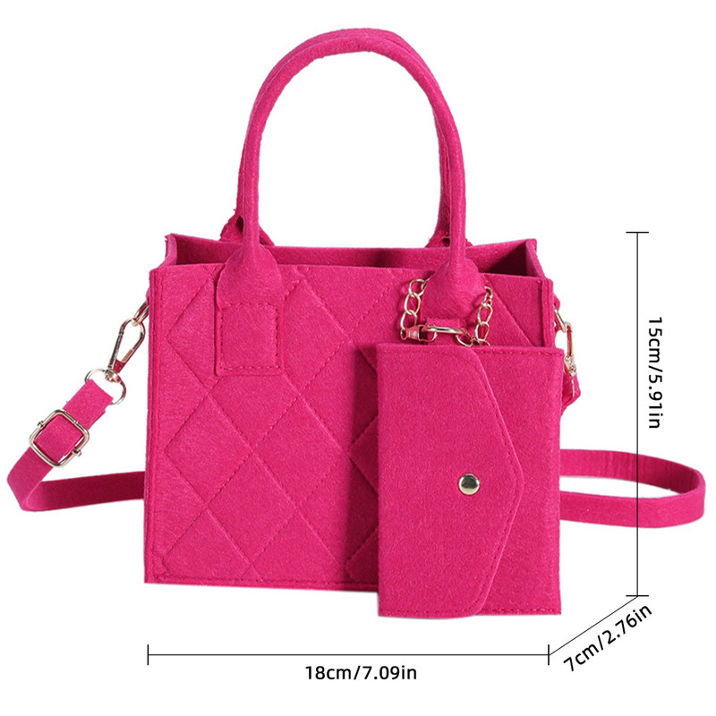 2023 m. moteriškas krepšys, viengubas veltinis ant peties skersinis krepšys Trend laisvalaikio rankinė Paprastas mažas kvadratinis krepšys Prabangi, elegantiška moteriška rankinė