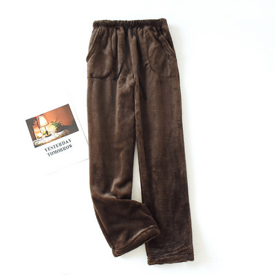 Γυναικείο Φθινόπωρο και Χειμώνας Ζεστό Φαρδύ Παντελόνι Φαρδύ Μεγάλο Μέγεθος Χοντρό Κοραλί Φλις Σπίτι Πυζά Γυναικεία Πυτζάμες Παντελόνια