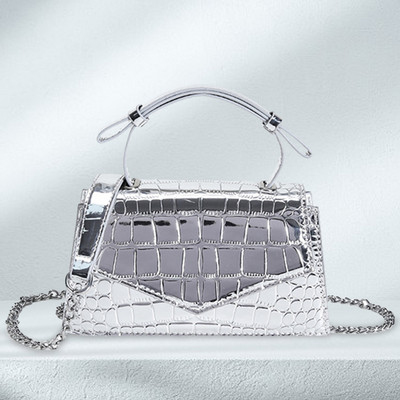 Naiste mitmekülgne kandekott Šikk sädelev kandekott Sädelev metallist tropikott Kivist tekstuuriga naiste reisikott