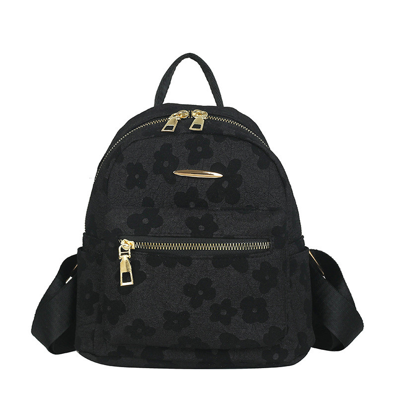 PU-nahast õlg mini väike seljakott, multifunktsionaalne naiste telefonikott, lilleprinteriga naiste kooli seljakott naistele