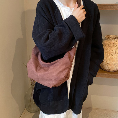 Γυναικεία τσάντα ώμου Dumpling Fashion Τσάντες χιαστί Κοτλέ Lazy Wind Student School Leisure Winter Handbag Simple Clutch