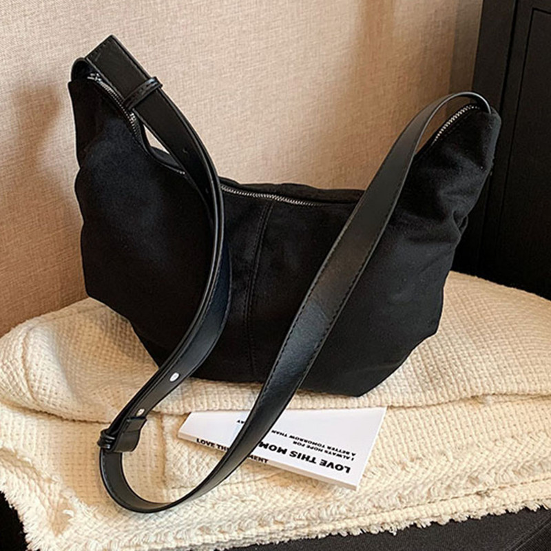 Γυναικεία τσάντα ώμου Dumpling Fashion Τσάντες χιαστί Κοτλέ Lazy Wind Student School Leisure Winter Handbag Simple Clutch