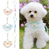 1/ Σετ λουριών λουριών χαριτωμένου σκύλου με νάιλον λουρί για κουτάβι για σκύλο, ρυθμιζόμενο λουρί στήθους για μικρούς μεσαίους σκύλους