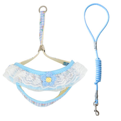 1/ Σετ λουριών λουριών χαριτωμένου σκύλου με νάιλον λουρί για κουτάβι για σκύλο, ρυθμιζόμενο λουρί στήθους για μικρούς μεσαίους σκύλους