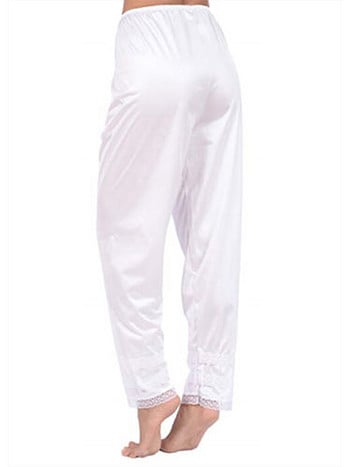 Γυναικεία Sleepwear Satin Sleepwear Μακριά Παντελόνι Πυτζάμες Γυναικεία Νυχτικά Loungear Pj Παντελόνι Παντελόνι με Δαντέλα