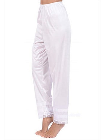 Γυναικεία Sleepwear Satin Sleepwear Μακριά Παντελόνι Πυτζάμες Γυναικεία Νυχτικά Loungear Pj Παντελόνι Παντελόνι με Δαντέλα