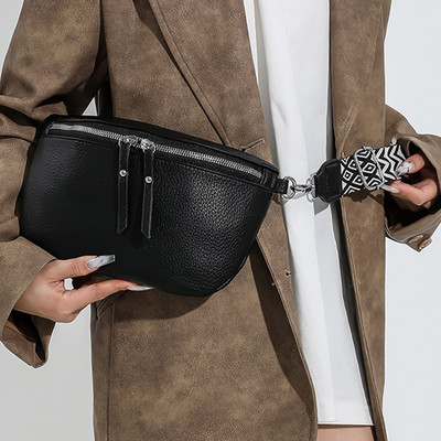 Pachete de piept pentru femei, geantă casual versatilă, cu bretele duble, geantă de umăr la modă, geantă elegantă pentru fete