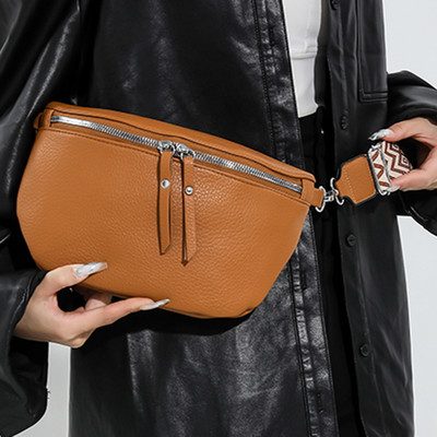 Pachete de piept pentru femei, geantă casual versatilă, cu bretele duble, geantă de umăr la modă, geantă elegantă pentru fete