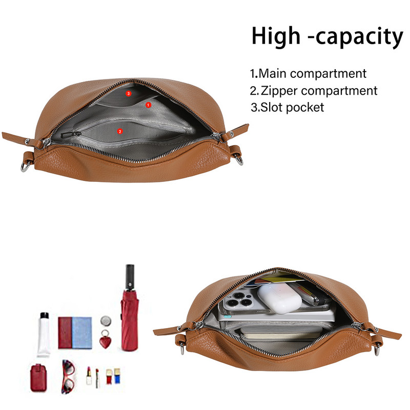 Pachete de piept pentru femei, geantă casual versatilă, cu bretele duble, geantă de umăr la modă, geantă elegantă pentru fete