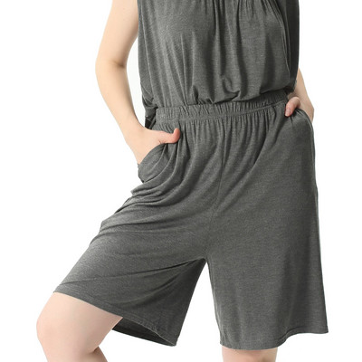 Γυναικείο Amoi απορροφητικό ιδρώτα plus size casual φαρδύ ελαστικό βαμβακερό σορτς σπίτι παντελόνι σπίτι πιτζάμα παντελόνι γυναικών 7XL 6XL