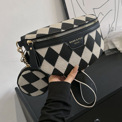 Γυναικεία χιαστί τσάντα στήθους Διαμαντένια δικτυωτή τσάντα στήθος για ζώνη στήθους Τσάντα χιαστί Μικρή τσάντα χιαστί για διακοπές το Σαββατοκύριακο