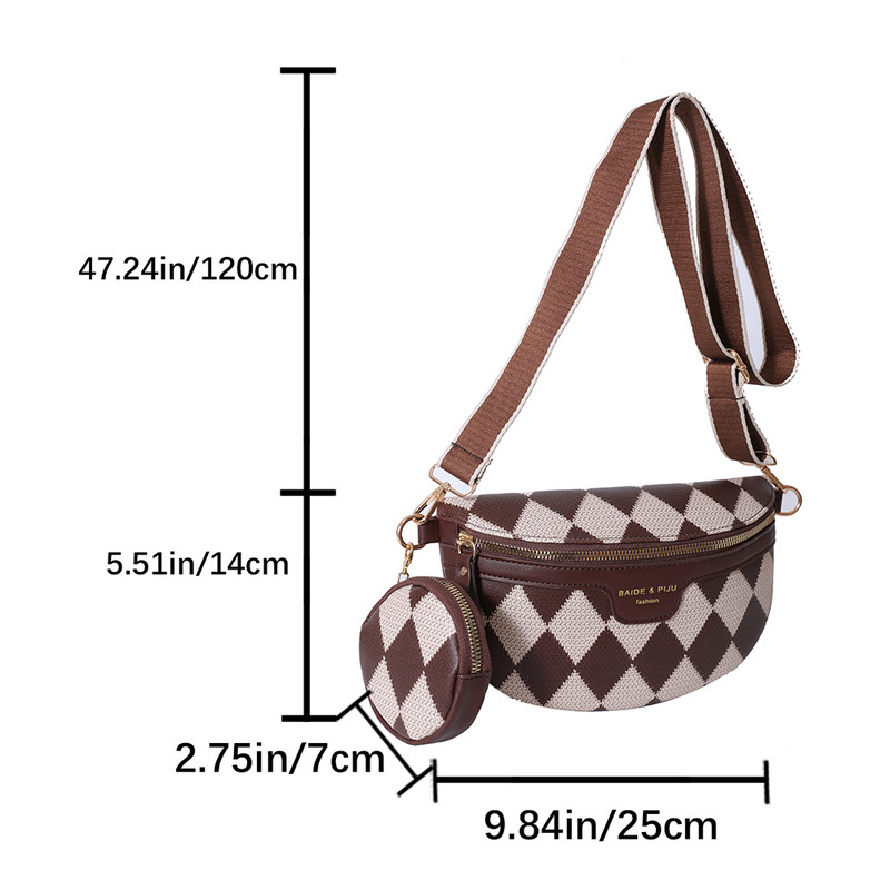 Γυναικεία χιαστί τσάντα στήθους Διαμαντένια δικτυωτή τσάντα στήθος για ζώνη στήθους Τσάντα χιαστί Μικρή τσάντα χιαστί για διακοπές το Σαββατοκύριακο