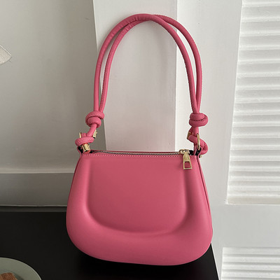 Modne ručne torbice Jednobojna mala velika torba PU kožna ženska torba s gornjom ručkom Ljeto Jednostavna ležerna slatka Y2K Cool torba Ručne torbe