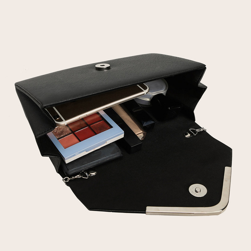 Naiste ümbrissidur ketirihmaga PU nahast ristkorpuse kott Elegantne šikk stiilne pidulik riietatud rahakott