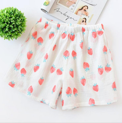 Καλοκαιρινό νέο λεοπάρ στάμπα ζευγάρι σορτς βαμβακερό κρεπ γυναικείο λεπτό μαλακό και μεγάλο ανδρικό παντελόνι σπίτι χαριτωμένο σορτς παντελόνι πιτζάμα