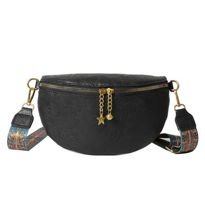 Ženski Fanny Pack Torba za prsa s podesivim remenom Trendy torba preko ramena Cvjetni print Jednobojna torba na rame Jednobojna za putnu kupnju