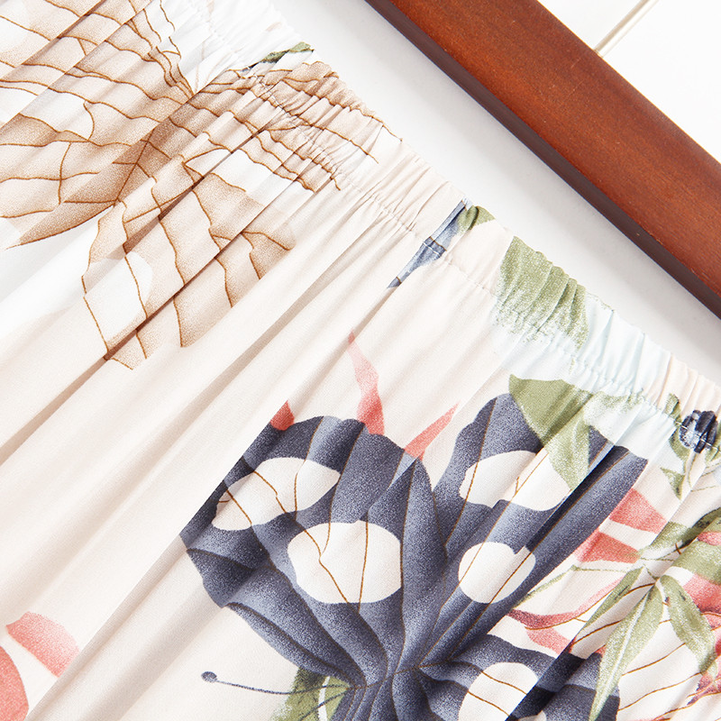 Άνετα και κομψά Γυναικεία Sleep Sleep Sleep Σορτς με φλοράλ στάμπα με ύφασμα βισκόζης για νυχτερινά S-3XL