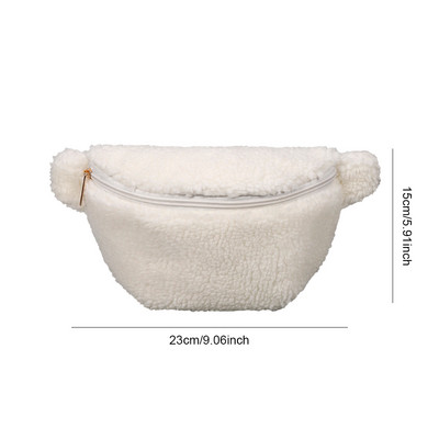 Geantă de piept de pluș pentru femei Geantă cu banane Geantă de cruce pufoasă Geantă de umăr cu blană pentru bărbați Poșetă de călătorie pentru telefon Geanta de iarnă