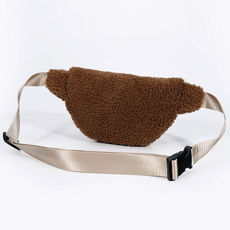 Geantă de piept de pluș pentru femei Geantă cu banane Geantă de cruce pufoasă Geantă de umăr cu blană pentru bărbați Poșetă de călătorie pentru telefon Geanta de iarnă