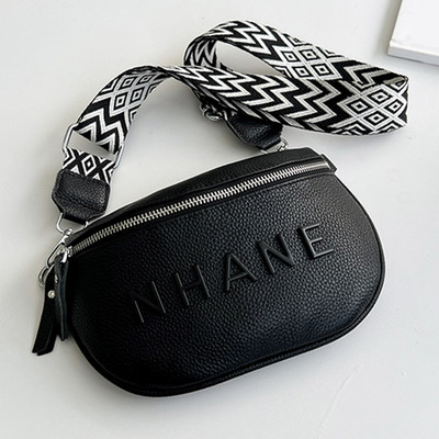 Γυναικεία τσάντα μέσης με φερμουάρ PU Δερμάτινη τσάντα ζώνης ρετρό ρυθμιζόμενο φαρδύ λουράκι μαύρη για ταξίδια πεζοπορίας υπαίθρια τσάντα κινητού τηλεφώνου