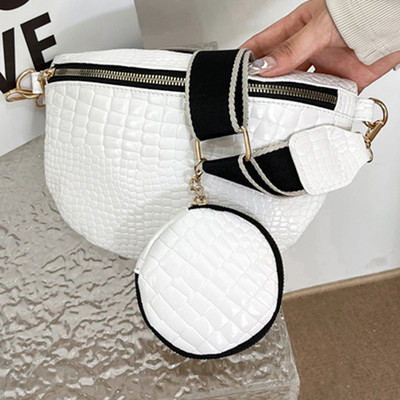 Poșetă pentru monede pentru femei, vintage cu imprimeu de crocodil, geantă de umăr solidă din piele PU Geantă hobo elegantă cu geantă rotundă mică pentru cumpărături de călătorie