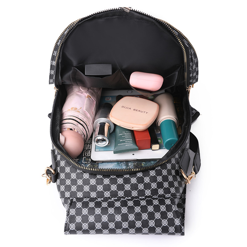 Kvaliteetsed pritsmevastased PVC-seljakotid 2023 moeka trükiga naiste disainiga seljakott, tüdrukute reisikoolikott