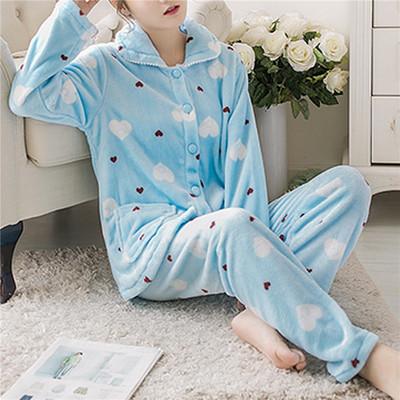 Sametine pidžaama Naine Talvised Korea stiilis ruudulised püksid Kodu Pidžaamad Riided Flanellist Ülikonnad Püksid Pidžaamad Osa, Kaks magamisriietust