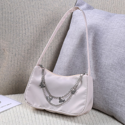 INS Γυναικείες τσάντες αλυσίδας πεταλούδας Τσάντα καραμέλα Χρώμα γυναικείες τσάντες μασχάλης Γυναικείες τσάντες μασχάλης από μαλακό Pu Leather Hobos Πορτοφόλια ταξιδιού Bolsas