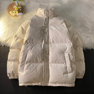 2023 Jachetă de iarnă oversize pentru bărbați Jachetă puf pentru bărbați de culoare solidă, haină căptușită, bărbați, femei, parcă caldă din lână.