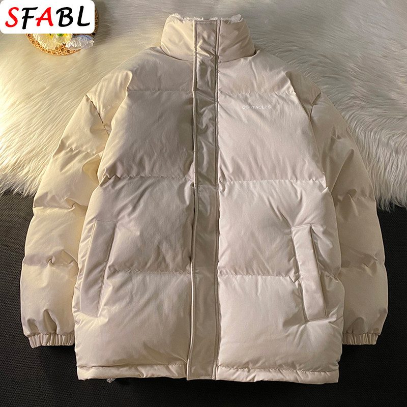 2023 Jachetă de iarnă oversize pentru bărbați Jachetă puf pentru bărbați de culoare solidă, haină căptușită, bărbați, femei, parcă caldă din lână.