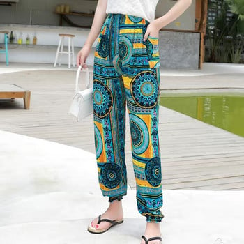 Γυναικεία Casual Print Παντελόνια Palazzo Summer Loose Sleep Πιτζάμα Παντελόνι Φαρδύ πόδι Casual Outdoor Παντελόνι Λεπτό σορτς Cropped Παντελόνι ouc1143