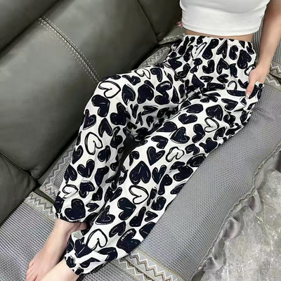 Γυναικεία Casual Print Παντελόνια Palazzo Summer Loose Sleep Πιτζάμα Παντελόνι Φαρδύ πόδι Casual Outdoor Παντελόνι Λεπτό σορτς Cropped Παντελόνι ouc1143