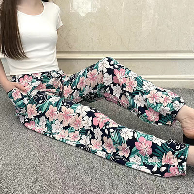 Γυναικεία Casual Print Παντελόνια Palazzo Summer Loose Sleep Πιτζάμα Παντελόνι Φαρδύ πόδι Casual Outdoor Παντελόνι Λεπτό σορτς Cropped Παντελόνι ouc1143