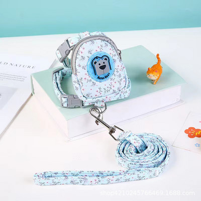 Lemmikloomarakmete jalutusrihma komplekt Lilleline koera seljakott Rinnarakmed Reguleeritava suurusega väikestele keskmistele koertele kassidele kutsikatarvikud