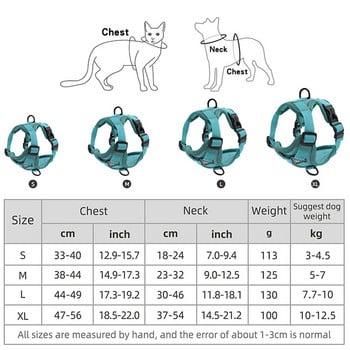 Комплект сбруя за кучета и каишка Светлоотразителна мрежа Кученце Котка Гръден ремък Нашийници Въже За Кучета Котки Дишащи Регулируеми Разходки на открито