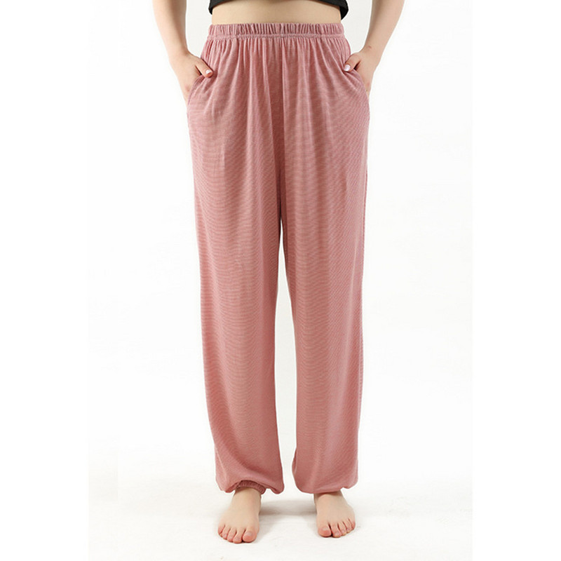 Pantaloni de pijama noi de primăvară, vară, pentru femei, pantaloni de dormit, din bumbac largi, îmbrăcăminte moale pentru salon, haine de dormit pentru acasă, 3XL-7XL, mărime mare