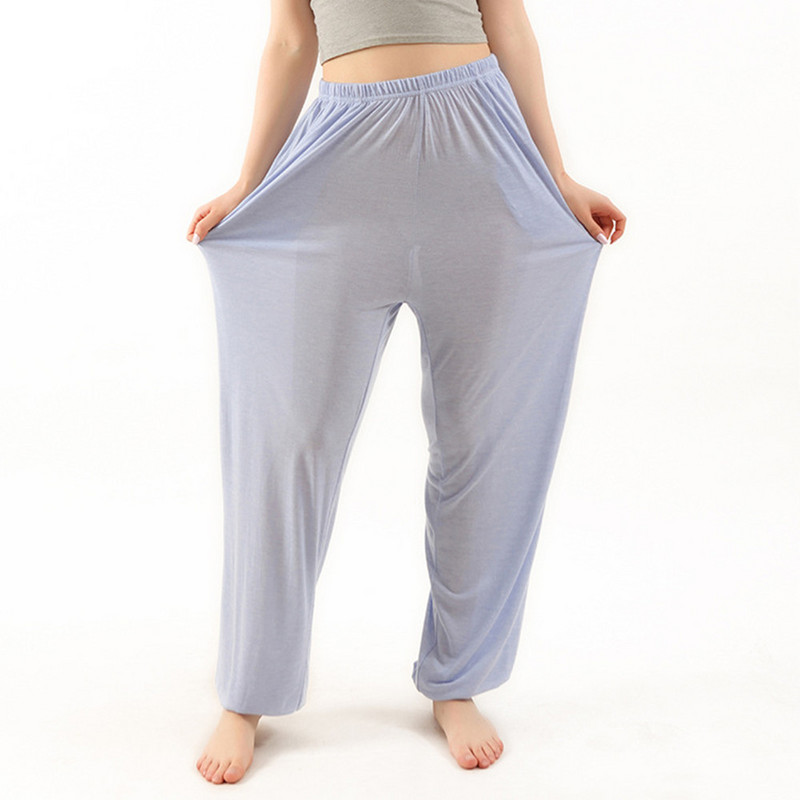 Pantaloni de pijama noi de primăvară, vară, pentru femei, pantaloni de dormit, din bumbac largi, îmbrăcăminte moale pentru salon, haine de dormit pentru acasă, 3XL-7XL, mărime mare