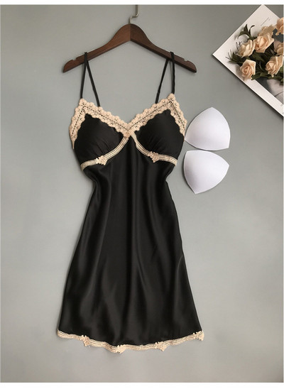 Γυναικείες σατέν μπλούζες Παντελόνια Πυτζάμες Σέξι νυχτικά Πυτζάμες Γυναικεία Πυτζάμες Δαντέλα Αμάνικα Στράπλες Πιτζάμες Εσώρουχα Χωρίς μαξιλαράκι στο στήθος