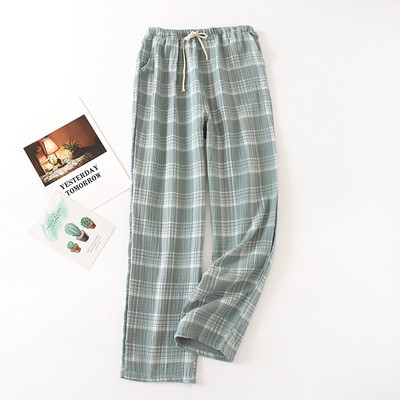Fdfklak Νέο καρό βαμβακερό γυναικείο παντελόνι πιτζάμα Παντελόνι πιτζάμα Γυναικείο πάτο ύπνου Lounge Φορέστε Sleep Παντελόνι Άνοιξη Καλοκαίρι Q1311